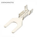 50 Pcs Fork Spade Terminal Block Cold-Pressed Bare 3.2MMrelaxed Crimp Terminal Pin U/Y-Shaped Grounding Lug DJ4413-3.2B. 
