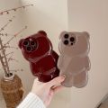 HOCE Korean Glitter 3D Bear Cute Phone Cases For iPhone 17 16 15 14 13 12 11 Pro Max 14 15 16 Plus Case Silicone Cartoon Shockproof Cover. 