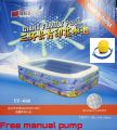 Intime large 3 rings inflatable rectangular kids portable swimming pool(180cm*140*60cm). 