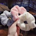Autumn Winter Plush Hair Tie Elastic Hair Ring, Cute Rubber Band, Big Long Hair Rope, Solid Headwear, Soft Hair Accessories. 