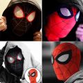 【hot】 Spiderman Mask Superhero Miles Morales Peter Parker Spider Man Cosplay Masks Spider Helmet Halloween Costume Props For Adults. 