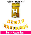 Shine Bunting Glitter Banner HAPPY BIRTHDAY Letter Flag Banner. 