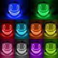 【hot】 Japanese Anime Cosplay High-Rise Invasion Cosplay Mask Neon Luminous LED Party Mask Samurai Costume Props. 