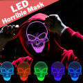 Creative Cool LED Skeleton Luminous Mask Full Face DJ Party Masks Halloween Cosplay Prop. 