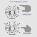 NORTH EDGE Digital Dive Watch for Men 100M Waterproof Dive Computer Watch with Compass Altimeter Barometer. 