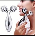 Professional 3D Manual Roller Face Body Massager with 2 Wheels Facial Slimming Tightening Skin Handheld 3D Roller Equipment New 3D Rolling Massager – Y-Shape, Ergonomic Design, Neck Tension & Headache Relief Tool with New Kneading - Improve Lymph & Blood. 