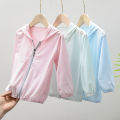 Yfashion Kids Long Sleeve Jackets Summer Sun Protection Breathable Hoodie Tops For 3-10 Years Old Boys Girls Cotton. 