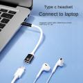3.5mm Male To Type-c Female Headphone Aux Cable Converter Type-C To 3.5mm Jack Converter Earphone Audio Adapter Cable 1pcs. 