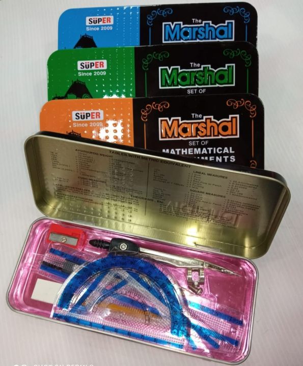 Geometry%20Instruments%20Box%20QP%20%209PCS%20Marshal%20Set%20Of%20Mathematical%20Instruments%20School%20Stationary%20Items%20For%20Kids,%20Compass%20set%20-%20Image%202
