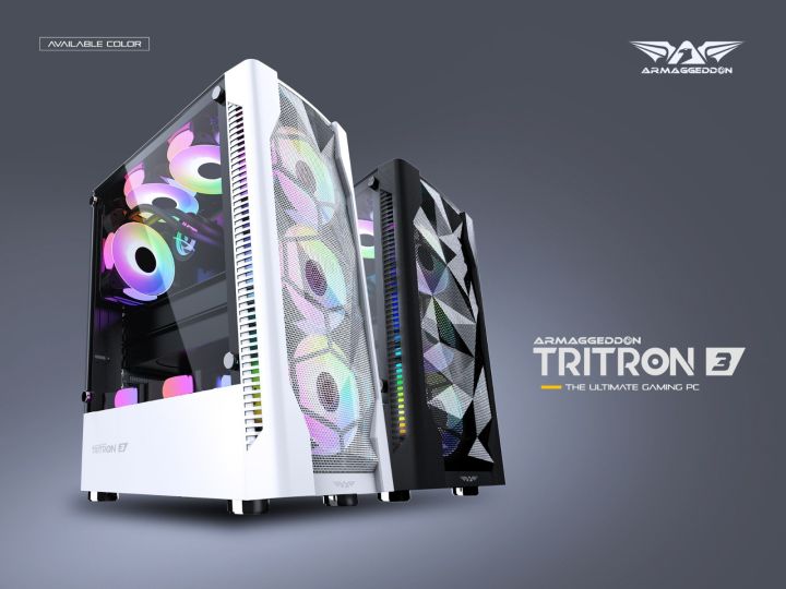 Armaggeddon Tritron 3 ATX Casing /3 ARGB Fans Included | Daraz.lk