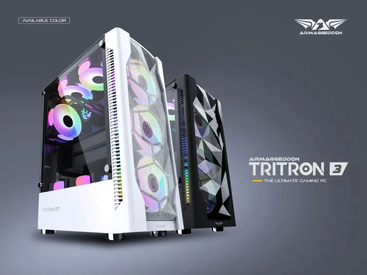 Armaggeddon Tritron 3  ATX Casing /3 ARGB Fans Included