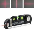 Laser Level Horizon Vertical Measure 8FT Aligner Standard and Metric Rulers Multipurpose Measure Level Laser Measure Tape Tools. 
