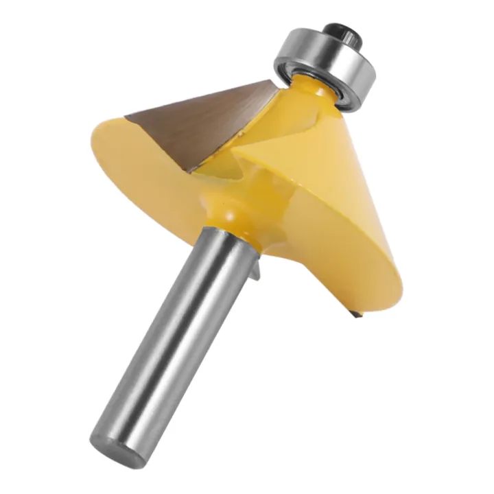 1Pc 8Mm Shank Large 45 Degree Chamfer Bevel Edging Router Bit Tool