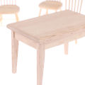 【Fullyoung_520 Store】1/12 Dollhouse Miniature Dining Table Chair Doll Wooden Furniture. 