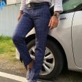 Blue Plaid Pant 29". 