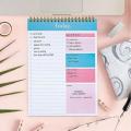 Spiral To Do List Notepad Practical Today's Goals Double-sided Daily Planner Notepad To Do List Portable Checklist Notebook for Office School Home Professionals Task management. 