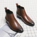 【WEJA】Luxury Designer Brand Dress Office Shoes For Men Genuine Leather Fashion Chelsea Casual Boots Retro Couple Ankle Boot Footwear. 