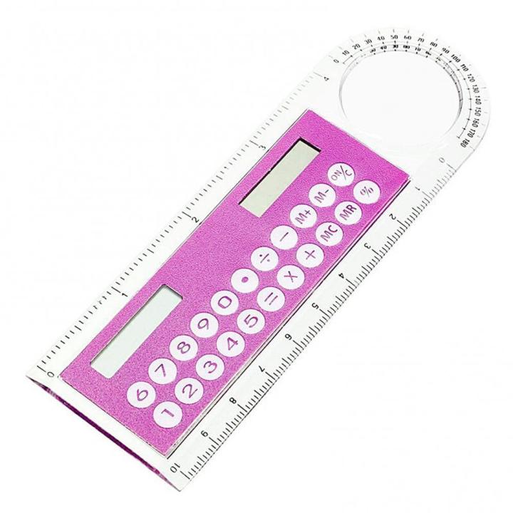 Power Stone Transparent Ruler 【Hot】 Mini Solar Transparent Ruler Calculator With Magnifier Student ...
