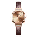 Fashion Elegant Women PU Leather Watches Creative Steel Dress Bracelet Wristwatches Ladies Square Quartz Clock Gift 1Pcs. 