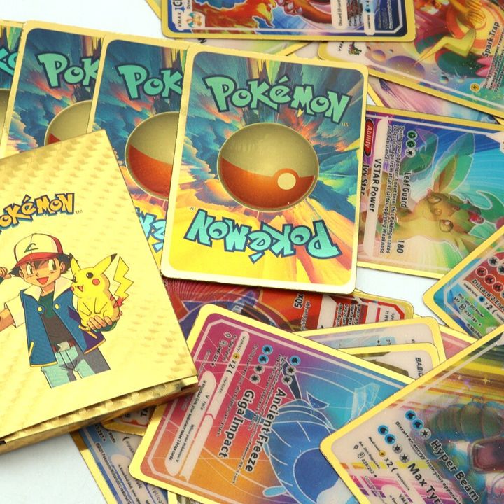 27Pcs%203D%20Pokemon%20Shining%20Rainbow%20Cards%20Gold%20Silver%20Black%20Cards%20English%20Spain%20Vmax%20Gx%20Charizard%20Pikachu%20Trading%20Game%20Collect%20Card%20-%20Image%206