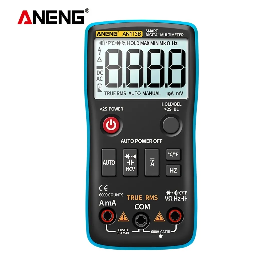 ANENG Newest Aneng An113B 6000 Counts Full Intelligent Automatic Range ...
