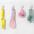 6pcs/lot Self Adhesive Clothes Hook Strong Kitchen Bath Suction Wall Hanger Hook Wall Door Holder Bathroom Towel Hanger. 