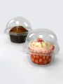 100pcs Plastic Cupcake Holder Clear / Cake Container - 100/50/25/12 pcs. 