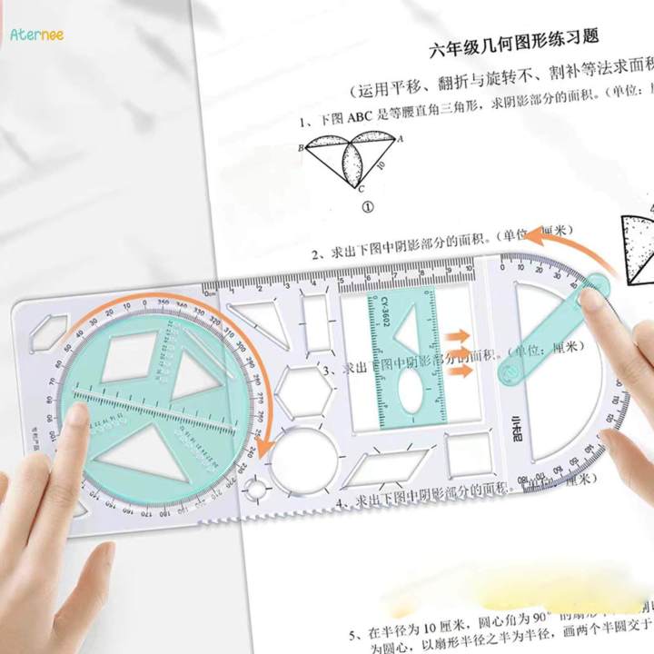 Geometric Ruler Measuring Template Draft Ruler Form Work Drawing Rulers for Office for B
