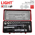 Box Socket Set - Made in Japan - CRV - 18 Pcs - 8-26mm. 