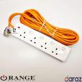 ORANGE Extension Cord - 10 Meter - Wire Cord - 13A Trailer Multi Socket - Multi Plug - Life Time Warranty. 