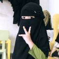 Women and Baby girls Hijab black color single Layer Niqab Veil Face Cover Scarf Shawl. 