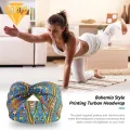 High Elastic Headband Boho Style Yoga Headband for Women Cross Knot High Elasticity Sweat Absorption Perfect for Sports Workouts. 