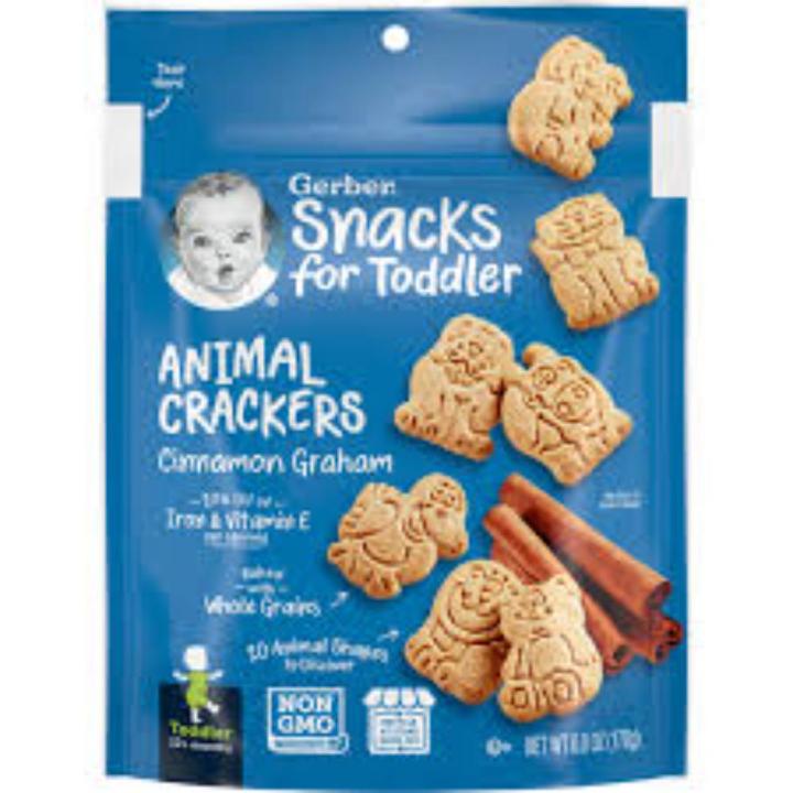 Gerber Snacks For Toddler Animal Crackers Cinnamon Graham 170g