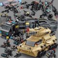 Compatible with LEGO bricks, military transformers, SWAT cars, assembled educational toys for kids birthday gifts. 
