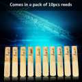 10pcs/Box Soprano Sax Saxophone Reeds 2.5 Strength Reed for Beginners Durable. 