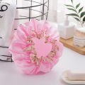 Double Layer Waterproof Shower Caps Hat Lovely Thick Women Men Unisex Bath Shower Cap Bathing Caps Accessories Hair Care Hats. 