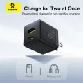 Baseus Palm Fast Charger C+U 20W/30W US with Mini White Cable USB-C to USB-C 60W 1m. 