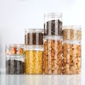 PET Plastic Food Refrigerator Sealed Jar Fresh Food Cans  Kitchen Transparent Plastic Grains Beans Storage Box  Kitchen Organizer Accessories. 