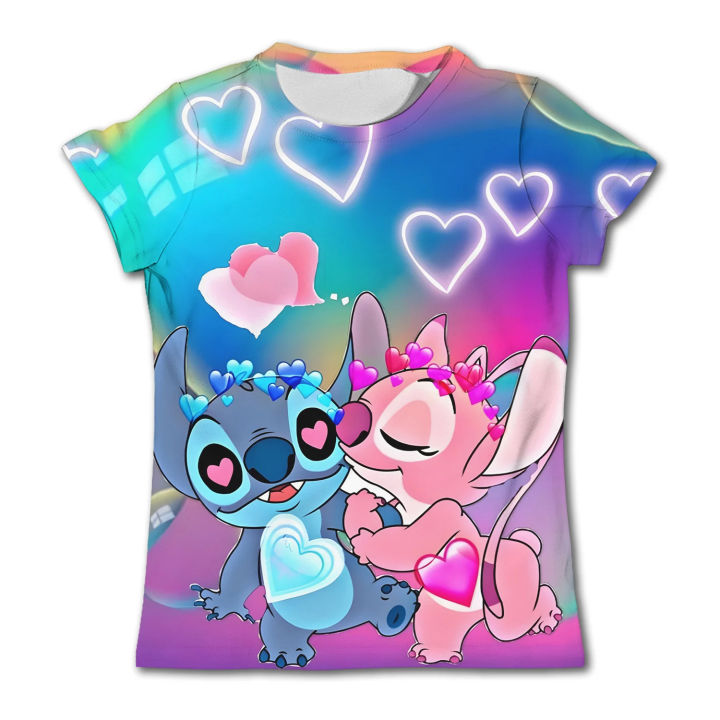 New summer children Disney stitch T-shirt Disney Stitch T shirt Disney Stitch anime cartoons casual clothes kid girl boy top tee