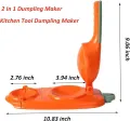 Glowick Gujiya Maker Machine, Dumpling Skin Press Mould for Gujiya Ghughra Momos Making // 2 in 1 Dumpling Maker Mould Machine, Kitchen Dumpling Making Tool with Dumpling Puri Maker. 
