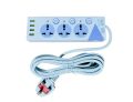 Power Extension Wire Cord With 3 Ac Sockets + 4 USB Ports‎ (K3LH4USB). 
