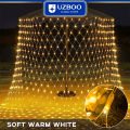 UZBOO 220V String Lights Outdoor Christmas Net Lights LED Mesh String Light Connectable Light for Garden Tree Bushes For Holiday Wedding Party Decorations Bedroom Indoor Outdoor Decor. 