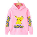Pokemon Children Costume Spring Boy Hoodie Kids Clothes Funny Pikachu Pokemons Hoodies for Teen Girls 4-14Y Baby Boys Sweatshirt. 