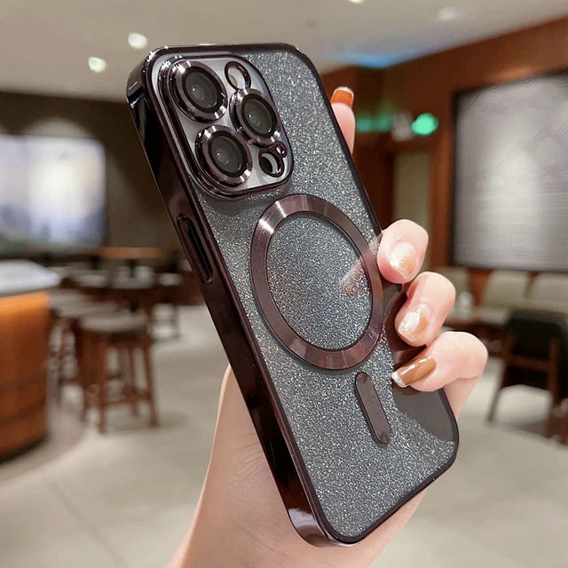 Luxury%20electroplate%20MagSafe%20wireless%20charge%20phone%20case%20for%20iPhone%2015%2013%2014%2012%2011%20pro%20Max%20Plus%20soft%20bumper%20Glitter%20back%20cover%20-%20Image%208