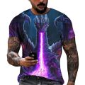Men'S Summer Vintage Flame Dragon 3d Printed T-Shirt Stylish And Comfortable O Collar Short Sleeve Oversized Top. 