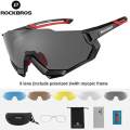 RockBros Cycling Polarized Sunglasses Outdoor Windproof Myopia Frame Running Driving Bicycle Sports UV Sunglasses 5 Lense. 