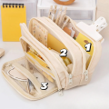 Four Color Large Capacity Pencil Bag Aesthetic School Cases Girl Korean Stationery Holder Bag Children Pen Cases. 