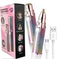 New style 2 in 1 Rechargeable Eyebrow Trimmer - Shaver for ladies | Portable Facial Hair Remover. 