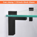 2 Pcs Wood/Glass Shelf Bracket for 3-28mm Thick Shelves,Black. 