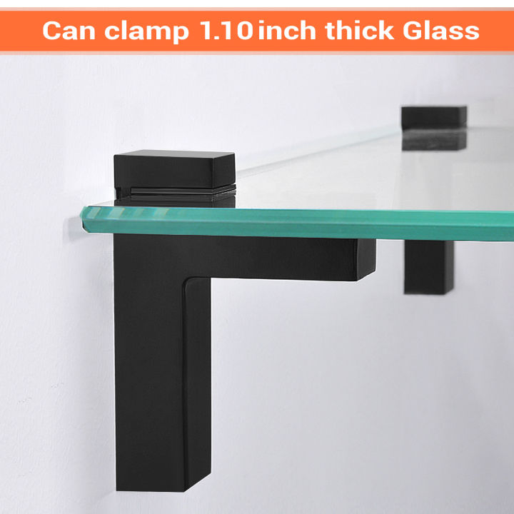 2%20Pcs%20Wood/Glass%20Shelf%20Bracket%20for%203-28mm%20Thick%20Shelves,Black%20-%20Image%204